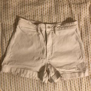 Madewell high waisted cream shorts